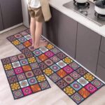 Anti-slip 3D Printed Geometric Kitchen Mat Set - Image 2