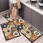 Anti-slip 3D Printed Geometric Kitchen Mat Set