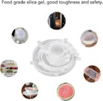 6 Pcs Set Food Silicone Reusable Stretch Lids - Image 6