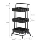3 Layer Moveable Trolley Rack - Image 4