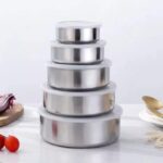 5Pcs Stainless Steel Mixing Bowls Set with Lids - Image 5