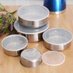5Pcs Stainless Steel Mixing Bowls Set with Lids - Image 4