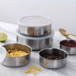 5Pcs Stainless Steel Mixing Bowls Set with Lids - Image 2