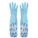 (১ জোরা) Premium Long Warm Hand Gloves- Blue - Image 10