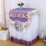 Lace Ruffles Floral Net Washing Machine Cover - Image 3