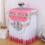 Lace Ruffles Floral Net Washing Machine Cover - Image 2