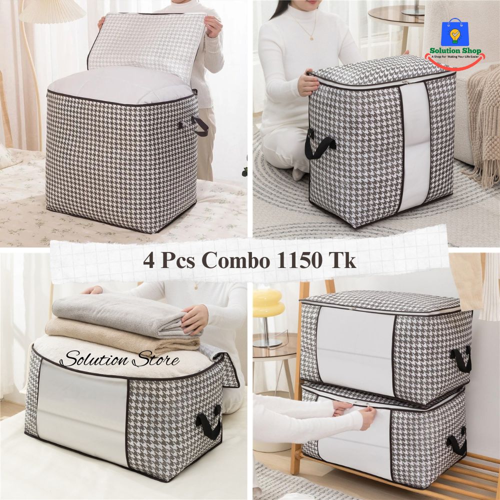 4-photo-collage-3.jpg (৪ পিস) Black Printed Storage Bag (ডেলিভারি চার্জ ফ্রি) - Image 1