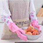 (১ জোরা) Premium Long Warm Hand Gloves- Blue - Image 3
