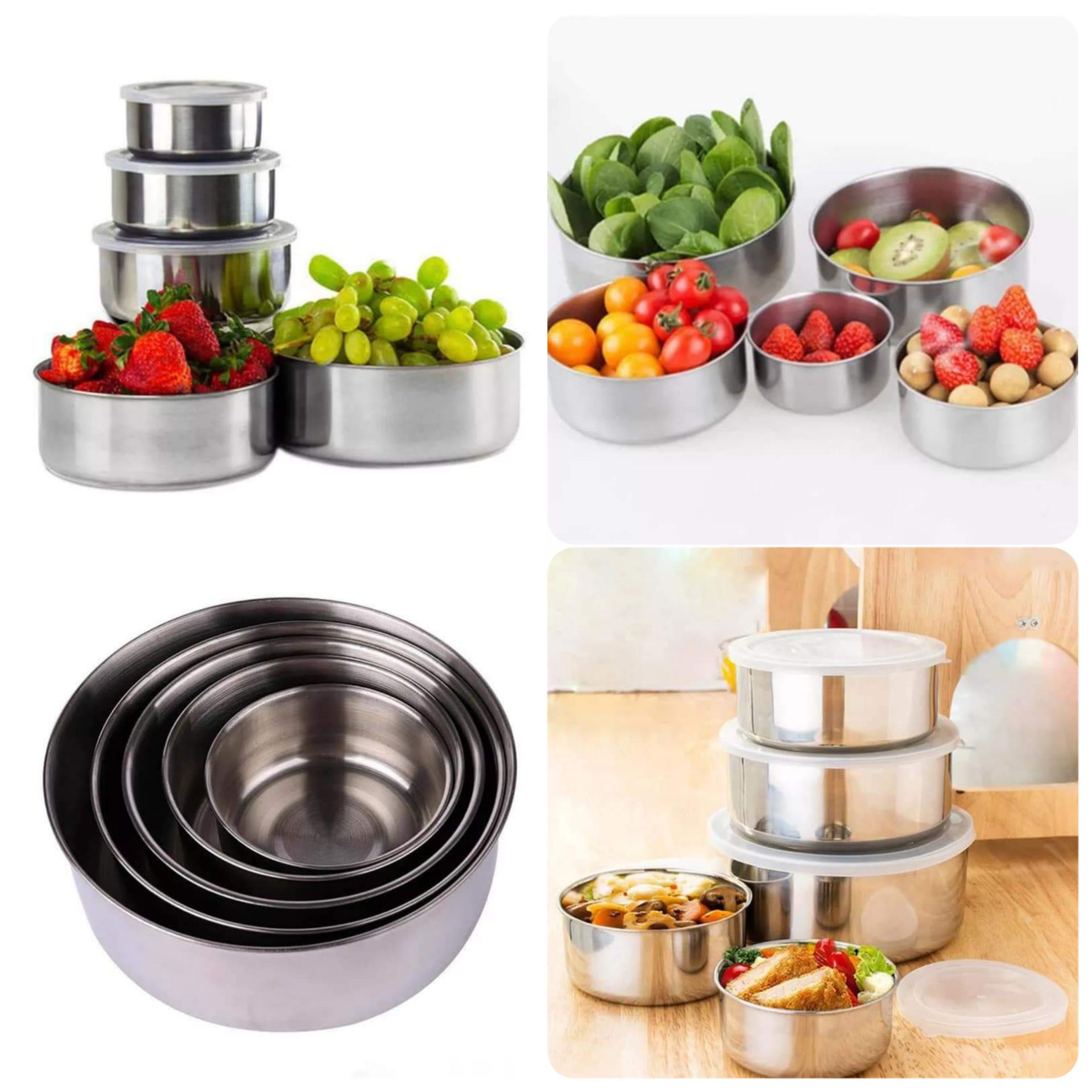 404645803_319732770857638_319951269913889744_n.jpg 5Pcs Stainless Steel Mixing Bowls Set with Lids - Image 1