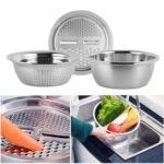 3-in-1 Multifunctional Vegetable Grater & Drain Basin Set - Image 3