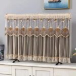 Lace Fabric  TV Cover: TV- S102- Golden - Image 3