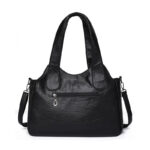 Soft Leather Multi Pocket Womens Shoulder Bag - Image 3