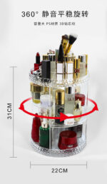 360 Degree Rotating Cosmetic Storage Box Makeup Organizer - Image 7