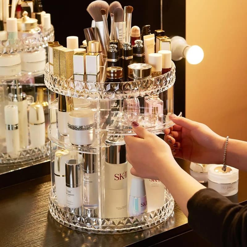 449707004_868656935289787_2269619011543358683_n.jpg 360 Degree Rotating Cosmetic Storage Box Makeup Organizer - Image 1