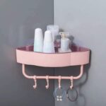 Bathroom Shelve Triangle With Towel Rack & Hook - Image 3