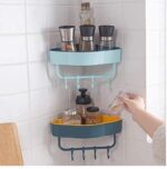 Bathroom Shelve Triangle With Towel Rack & Hook - Image 4