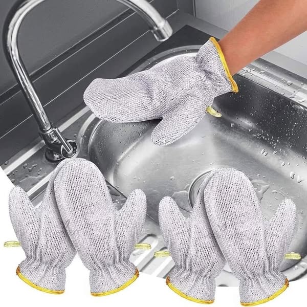 466404891_999790595496430_398105817865599887_n-1.jpg ( ১ জোরা ) Stainless Steel Wire Waterproof Dishwashing Gloves - Image 1