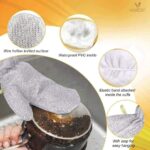 ( ১ জোরা ) Stainless Steel Wire Waterproof Dishwashing Gloves - Image 5