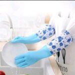 (১ জোরা) Premium Long Warm Hand Gloves- Blue