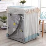 Lace Ruffles Floral Net Washing Machine Cover: WC-S 105- Red - Image 3