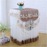 Lace Ruffles Floral Net Washing Machine Cover: WC-S 107- Brown - Image 2