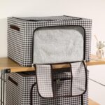 (২ পিস) Premium Foldable Metal Storage Box: SB-S 205- Black Print
