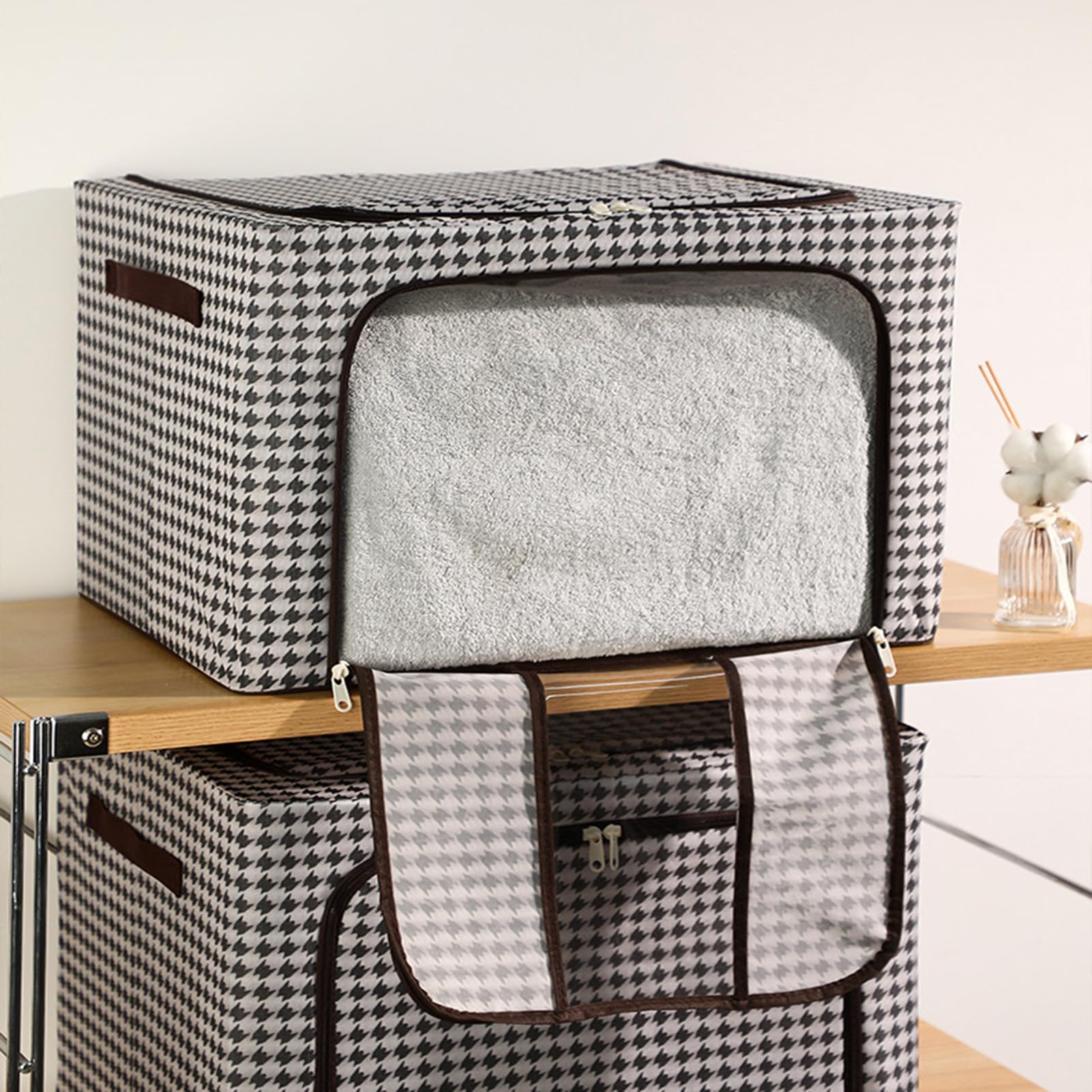 81HGbvLQ5DL.jpg (২ পিস) Premium Foldable Metal Storage Box: SB-S 205- Black Print - Image 1