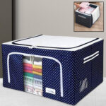 (২ পিস) Premium Foldable Metal Storage Box: SB-S 201- Navy Blue - Image 3