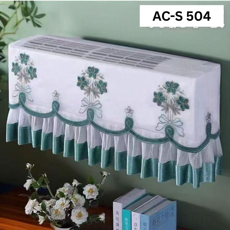 AC-S-501-4.jpg Premium Floral Net Ac Cover: AC-S 504 - Teal ( Greenish-Blue ) - Image 1