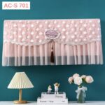 Premium Lace Shell Embroidered AC Cover: AC-S 701 - Pink