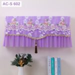 Premium Lace Shell Embroidered AC Cover: AC-S 602 - Purple