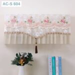 Premium Lace Shell Embroidered AC Cover: AC-S 604 - Cream