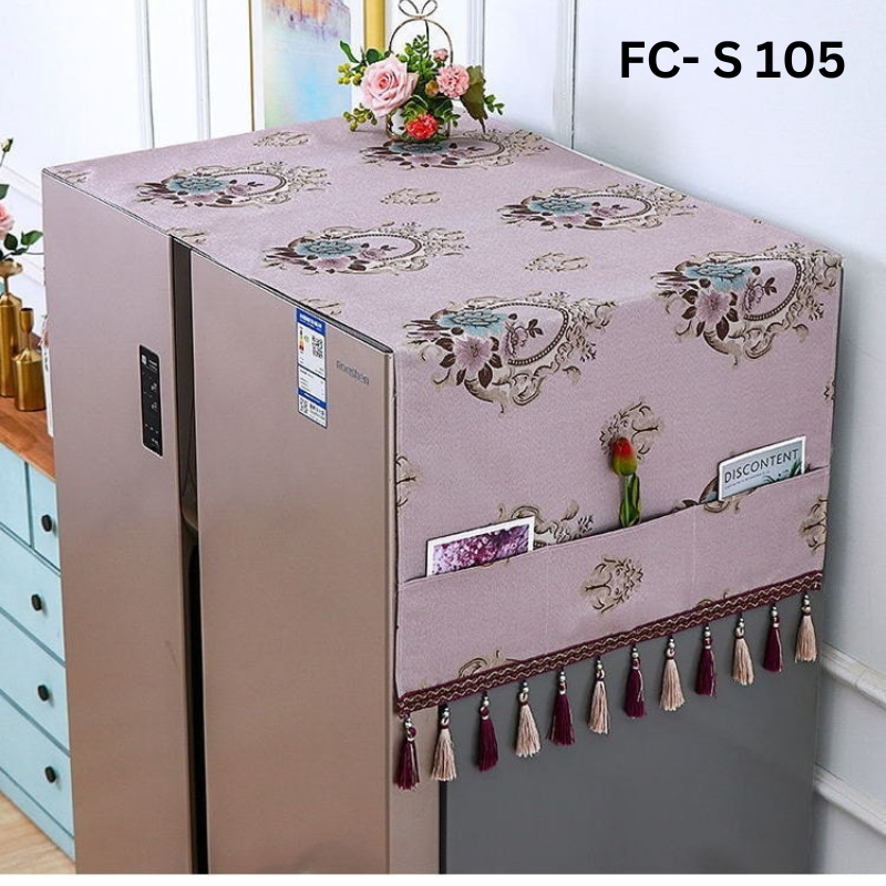 FC-S-101-1-1.png Elegance Bloom High Quality Fridge Cover: FC-S 105: Mauve Pink - Image 1