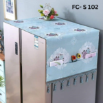 Elegance Bloom High Quality Fridge Cover: FC-S 102 : Sky Blue