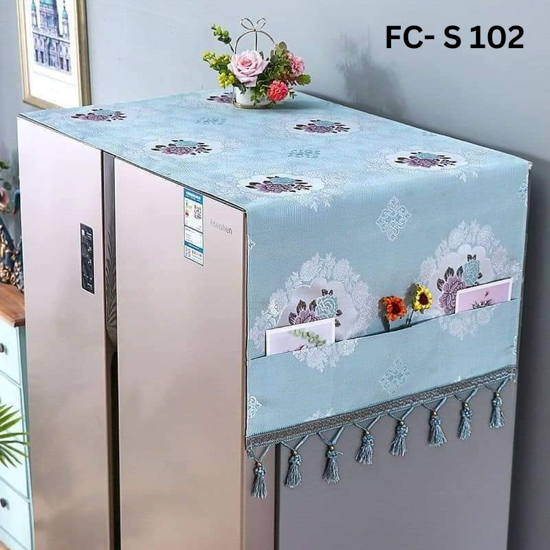 FC-S-101-2.png Elegance Bloom High Quality Fridge Cover: FC-S 102 : Sky Blue - Image 1