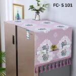 Elegance Bloom High Quality Fridge Cover: FC-S 101- Pink
