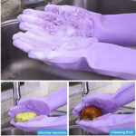 ( ১ জোরা ) Silicone Dish Washing Hand Gloves - Image 3