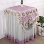 Lace Ruffles Floral Net Washing Machine Cover: WC-S 108- Light Purple - Image 2