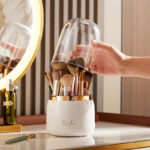360° Rotating Portable Makeup Brushes Holder - Image 4