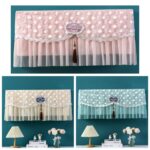 Premium Lace Shell Embroidered AC Cover: AC-S 702 - Cream - Image 3