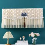 Premium Lace Shell Embroidered AC Cover: AC-S 702 - Cream - Image 2