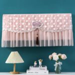 Premium Lace Shell Embroidered AC Cover: AC-S 701 - Pink - Image 2