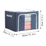 (২ পিস) Premium Foldable Metal Storage Box: SB-S 201- Navy Blue - Image 4